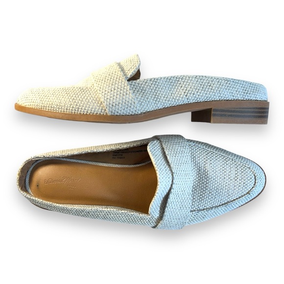 UNIVERSAL THREADS Ivory and Beige Linen-like Fabric Mules SZ 7 - Picture 6 of 13